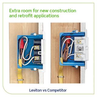 Leviton 20 Amp 125-Volt Duplex SmarTest Self-Test Tamper Resistant GFCI Outlet Black R95-GFTR2-0KE