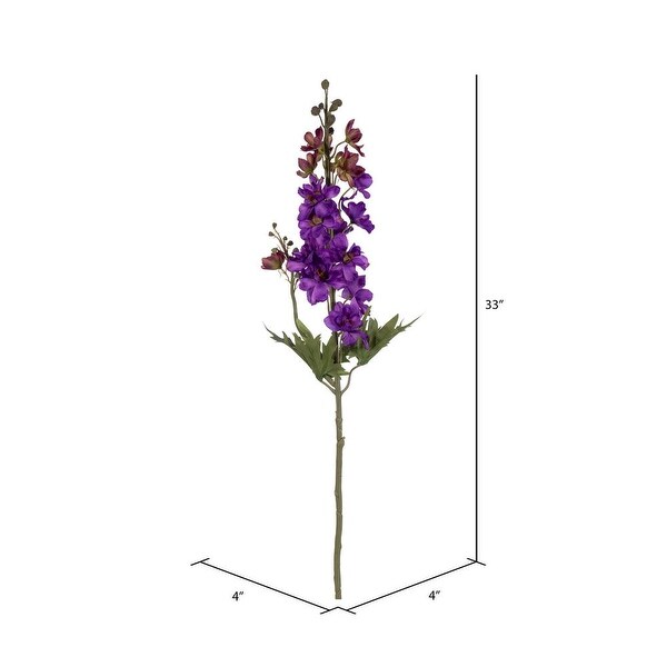 Vickerman 33 Artificial Purple Larkspur Spray. 3 Stems In A Bag.