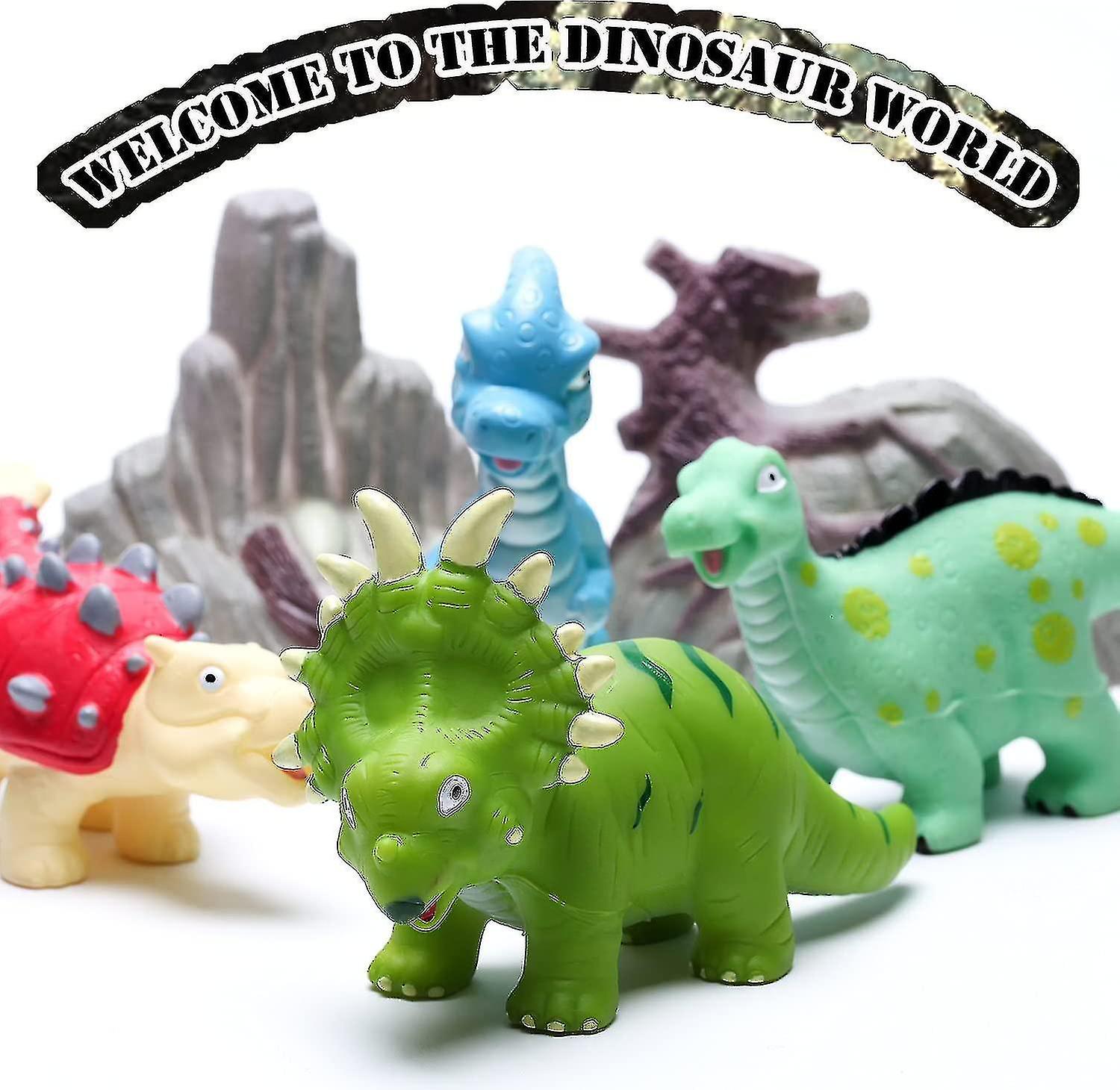 Baby Dinosaur Bath Toys For Toddlers 1-3 Years Old， 12 Pieces Mold Free Kids Tub Pool Toys For Babies 6-12 Months