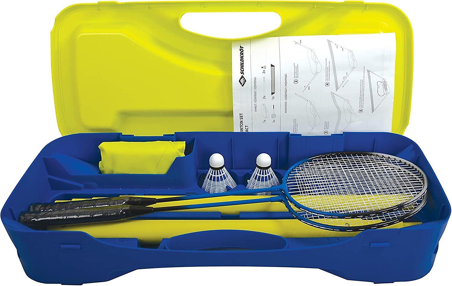 Donic Schildkrot Badminton Set 2Player Racket Shuttlecock Set Net Garden Games