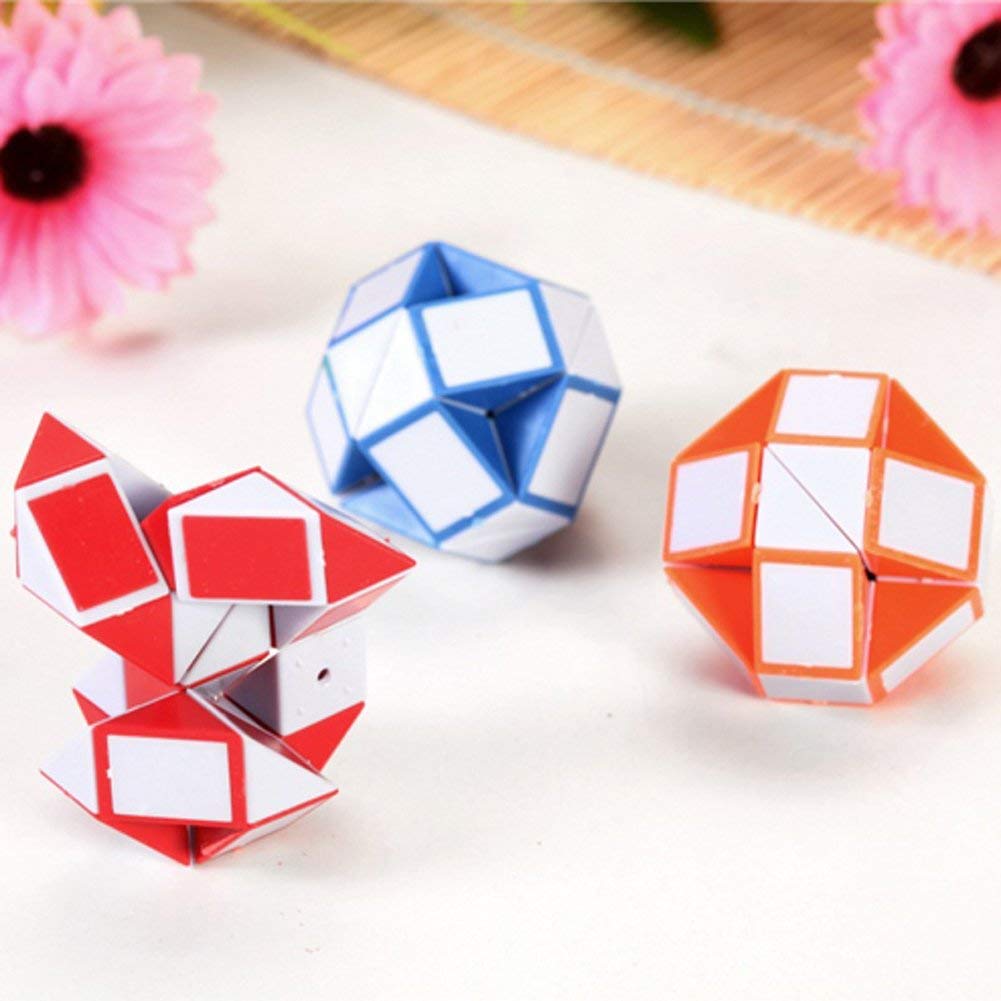 ZQC 24 Blocks Magic Snake Cube Stocking Stuffer Mini Twist Puzzle Toys