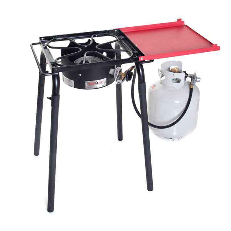 Camp Chef Pro 30 Single Burner Stove with Side Shelf  Black