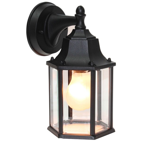 Shekinah 1 Light Outdoor Wall Lantern in Black Finish Shopping - The Best Deals on Outdoor Wall Lanterns | 38529848