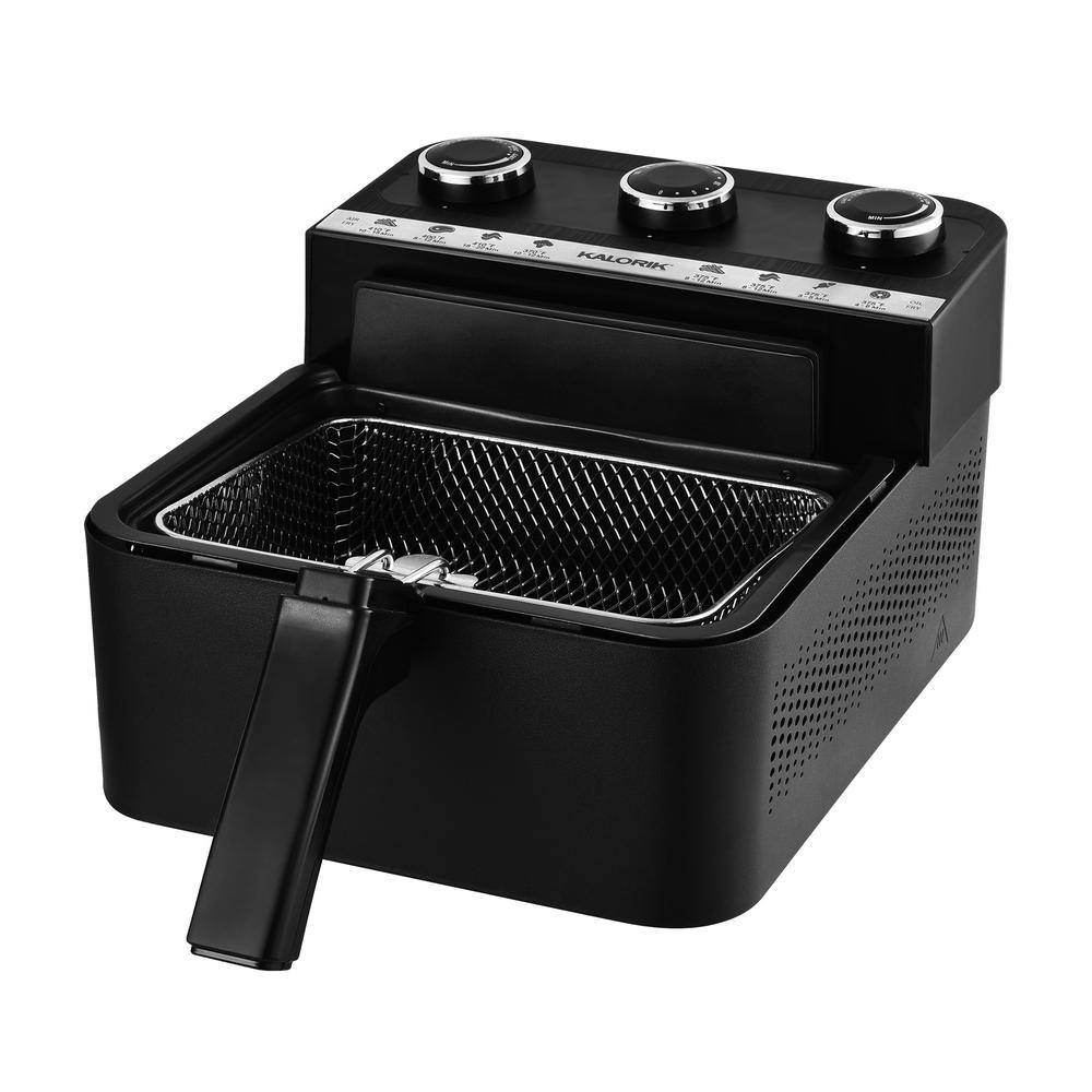 KALORIK 3.5 Qt. Black 2-in-1 Deep and Air Fryer FT 45417 BK