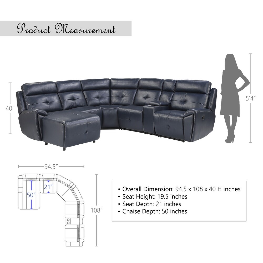 Veilleux Modular Reclining Sectional Sofa with Left Chaise