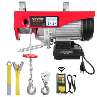 VEVOR 440 lbs. Electric Chain Hoist with Wireless Remote Control 480W 110V Electric Cable Hoist with 40 ft. Lifting Height DDG440LBS52FTRRNJV1