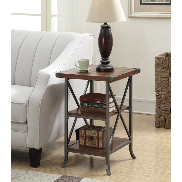 Carbon Loft Brookline 2-shelf Rustic Industrial End Table