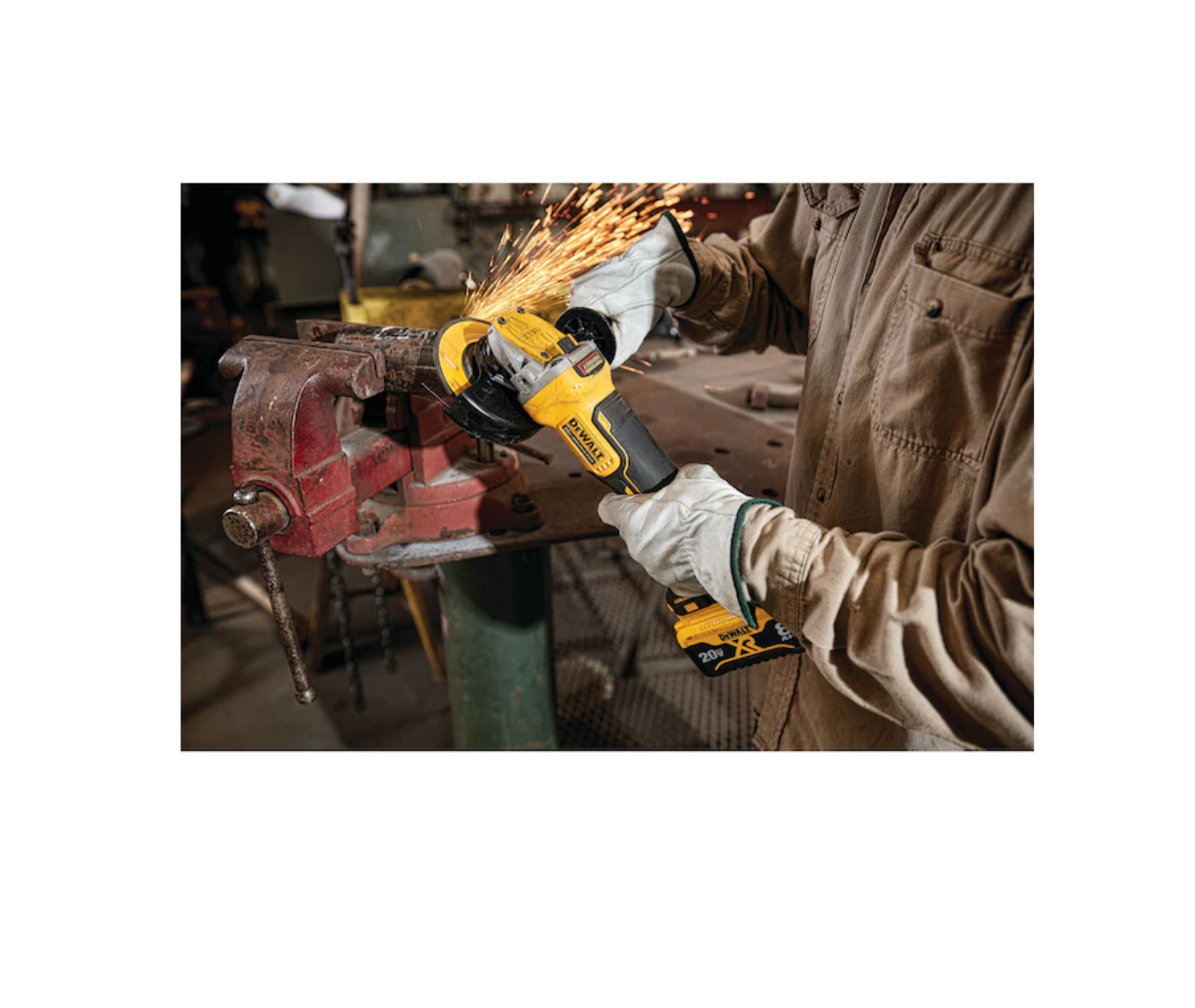 DEWALT DCG415B XR POWER DETECT 4.5-in 20-Volt Max Paddle Switch Brushless Cordless Angle Grinder