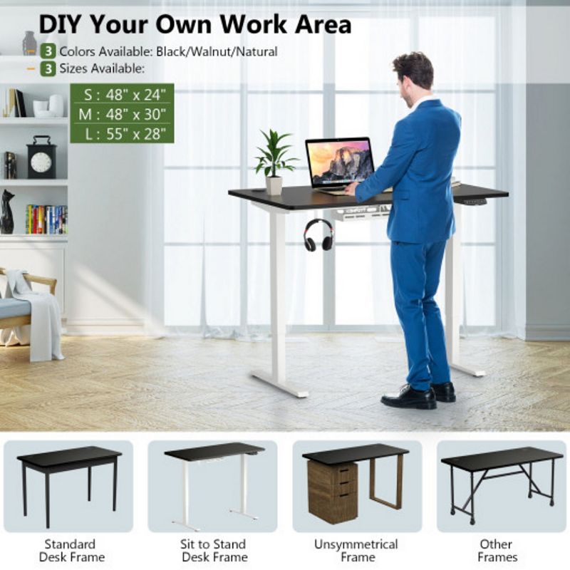 Universal Tabletop for Standard and Standing Desk Frame