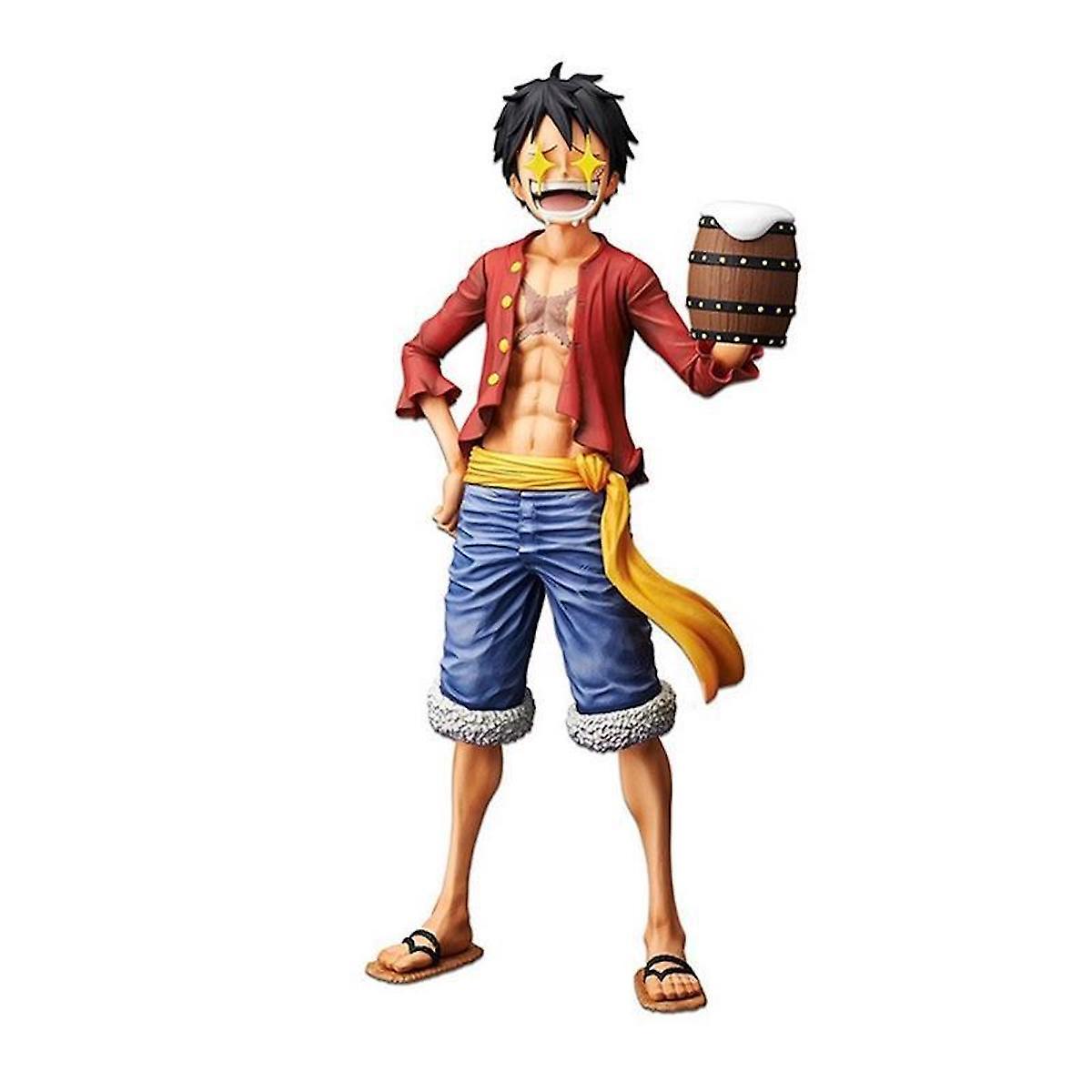 Smiling Straw Luffy One Piece Anime Action Figure Toy Model 28cm