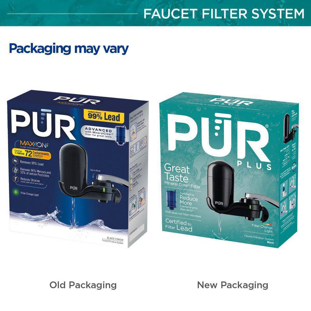 PUR PLUS Faucet Mount Filtration System Black FM2100B