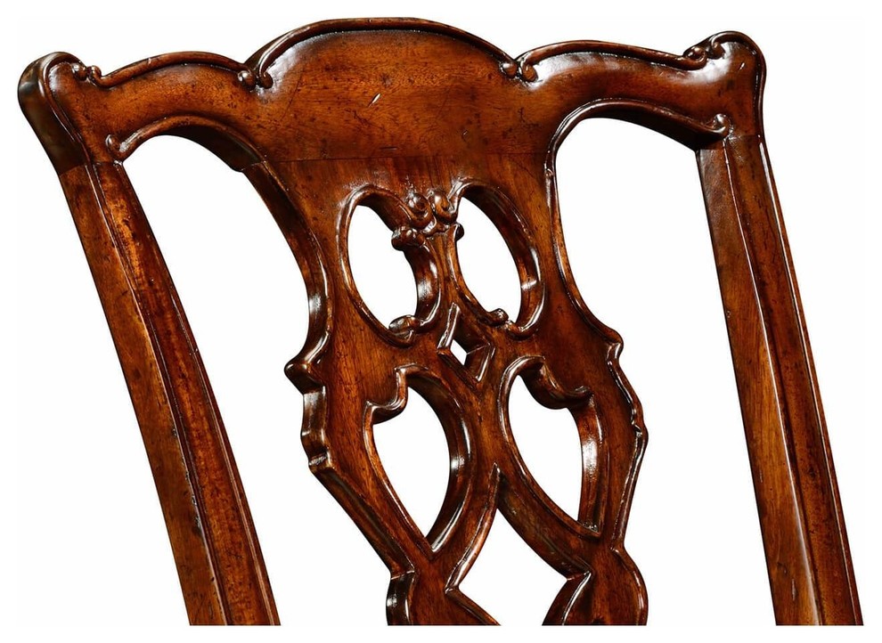 Chippendale Carved Mahogany Dining Chair   Traditional   Dining Chairs   by English Georgian America  Houzz