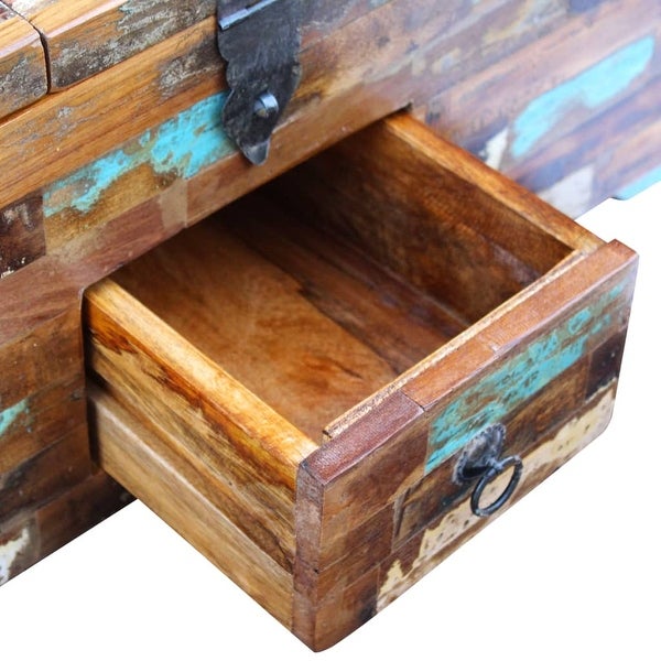 vidaXL Coffee Table Box Chest Solid Reclaimed Wood 31.5