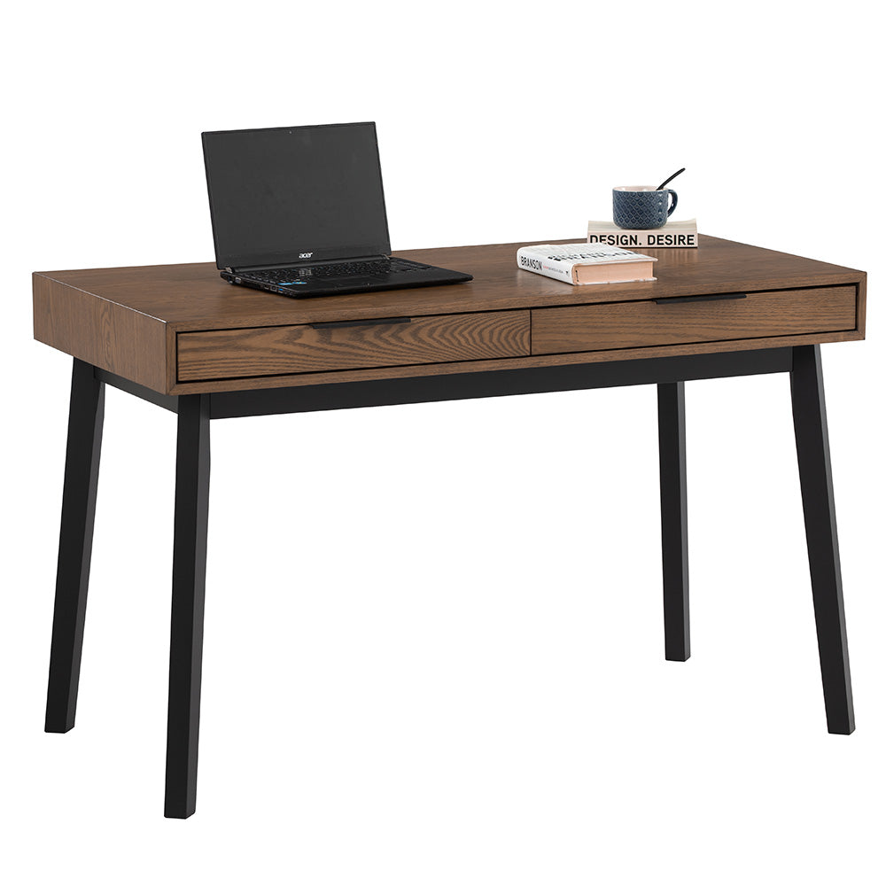 MALTON Study Desk 120cm - Black & Walnut