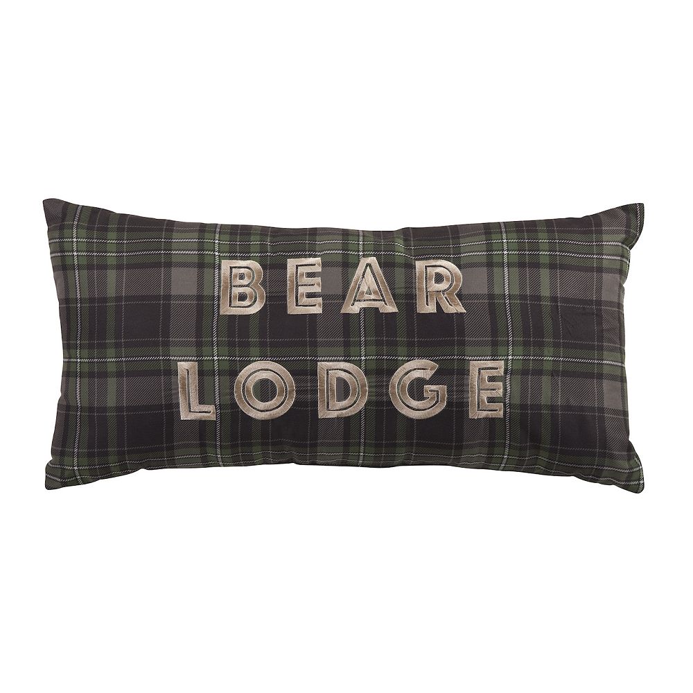 Donna Sharp Bear Panels Plaid Pillow