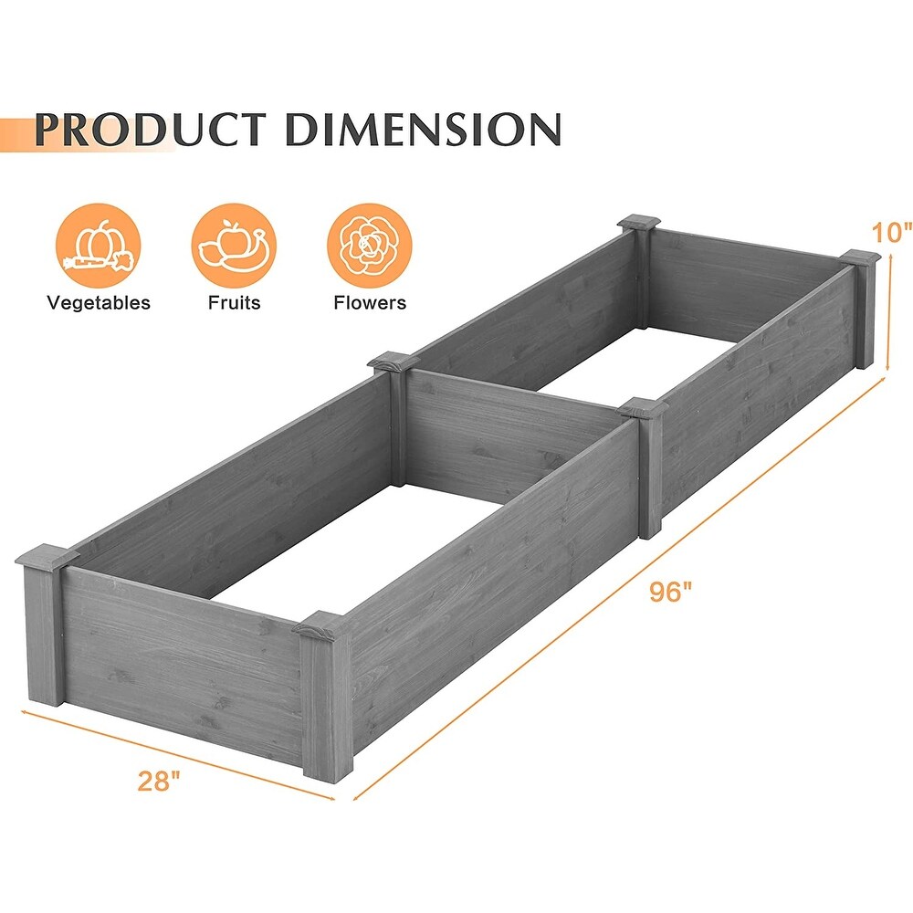 8x2.3ft garden bed  outdoor wood planter