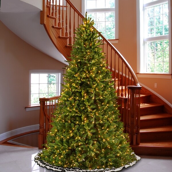 National Tree Company 9 ft. Feel Real Tiffany Fir Hinged Tree with 1050 Clear Lights