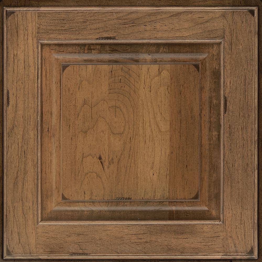 KraftMaid 14-58 in. x 14-58 in. Cabinet Door Sample in Aged Bourbon RDCDSMTC4E75C