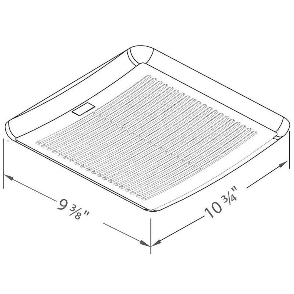 Delta Breez Slim 50 CFM Wall or Ceiling Bathroom Exhaust Fan ENERGY STAR (3-Pack) SLM50-3P