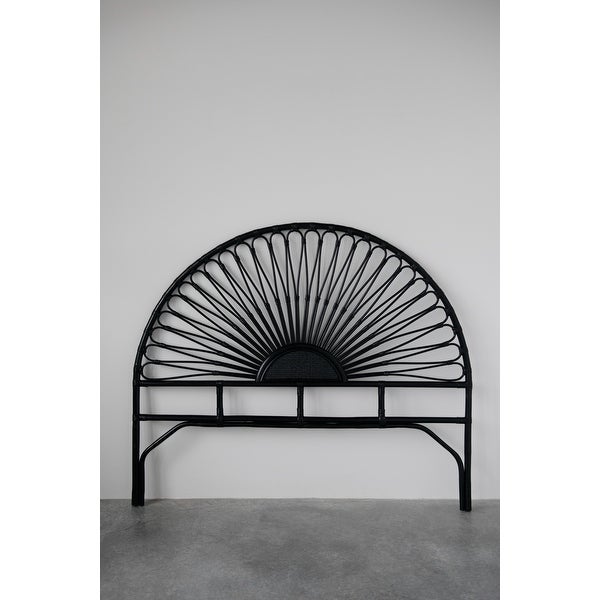 Black Rattan Headboard - - 35866926