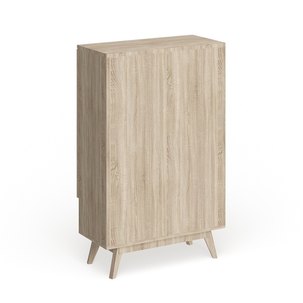 Carson Carrington Eskilstuna Mid-century Two-tone Oak and Grey Wood 5-drawer Storage Cabinet - - 21797099