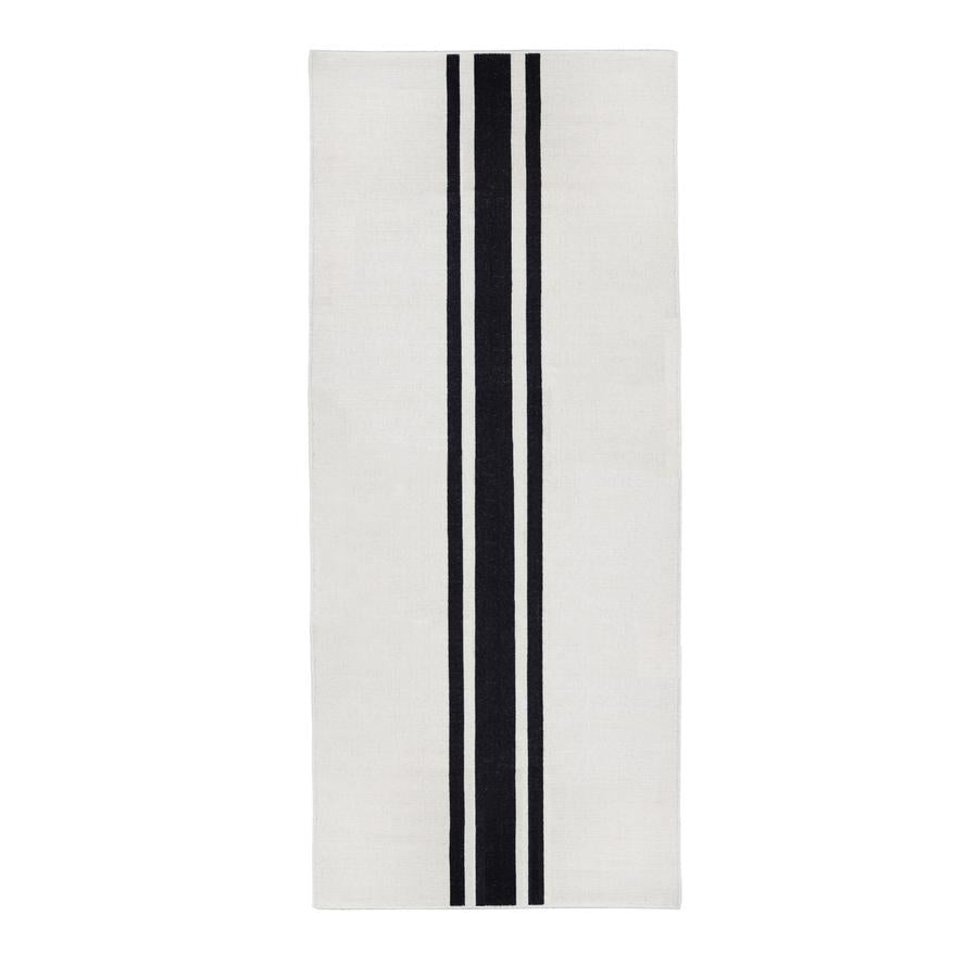 Beachwood Handwoven Rug in Ivory and Black