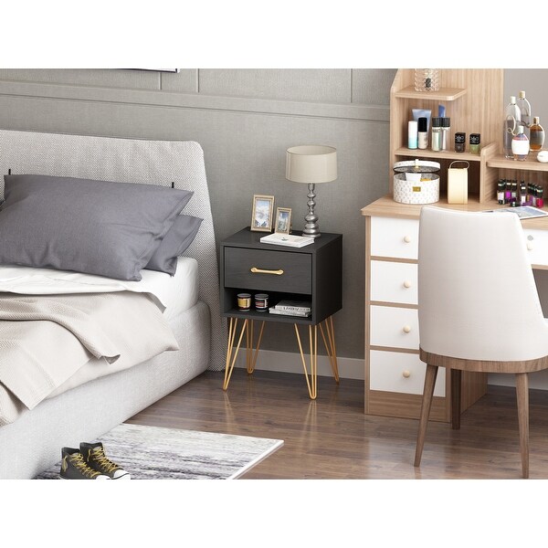 1-drawer Modern Nightstand - - 34189260