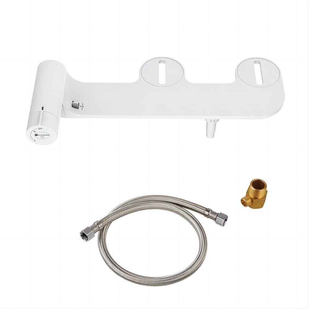 Glacier Bay Slim Non-Electric Bidet Attachment in White with Self Cleaning T3204-30