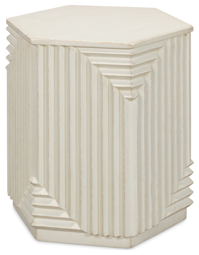 Victor Side Table Antique White   Transitional   Side Tables And End Tables   by Sideboards and Things  Houzz