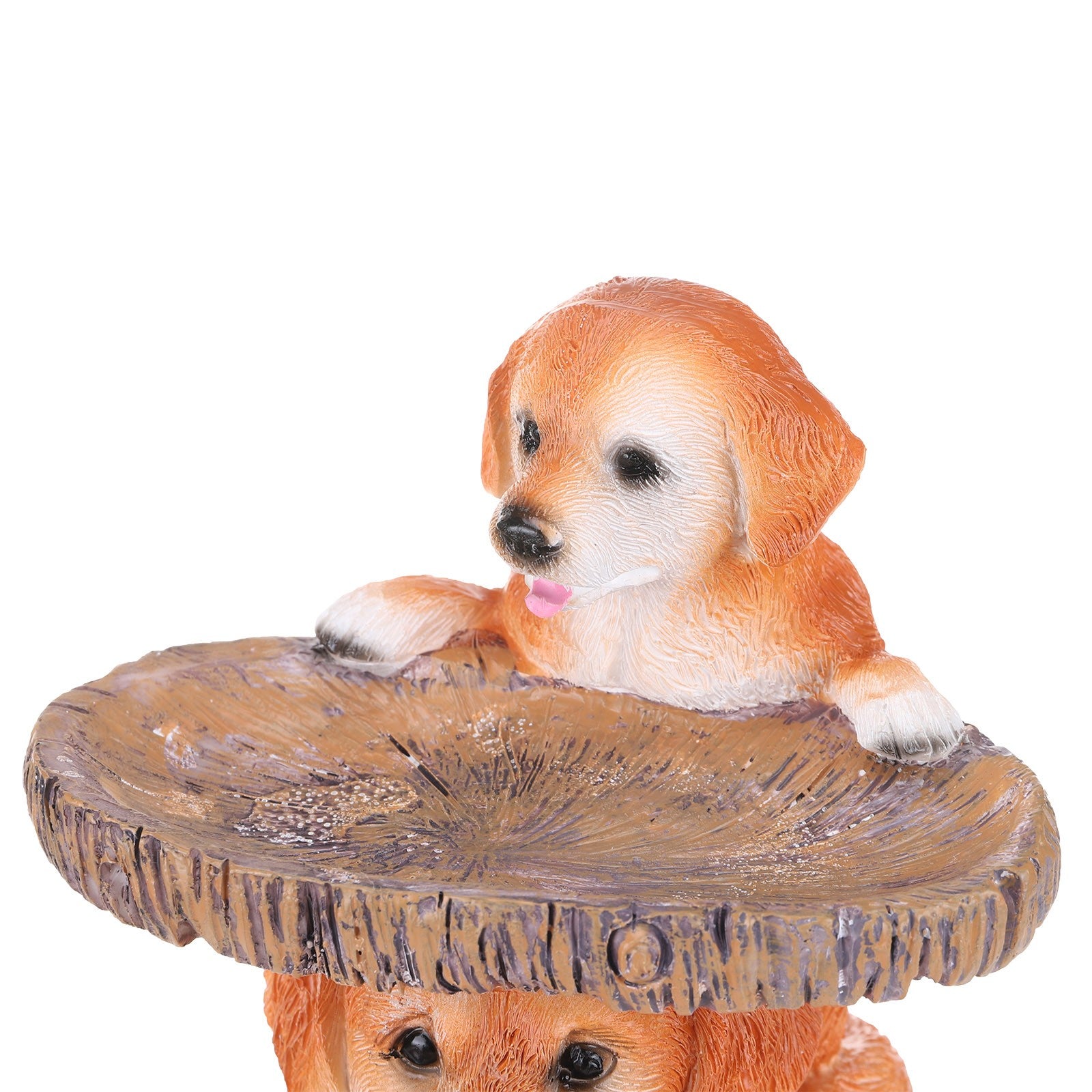 [Aligament] Playful Puppies Birdbath Polyresin Antique Garden Bird Bath For Home Garden Yard