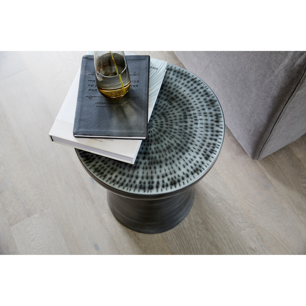 Arthur Accent Table Antique Zinc   Contemporary   Coffee And Accent Tables   by Morning Design Group  Inc  Houzz