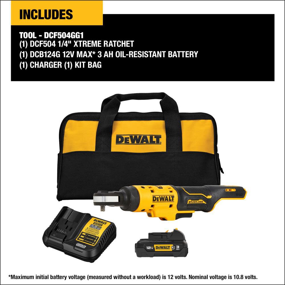 DEWALT XTREME 12V MAX 1/4