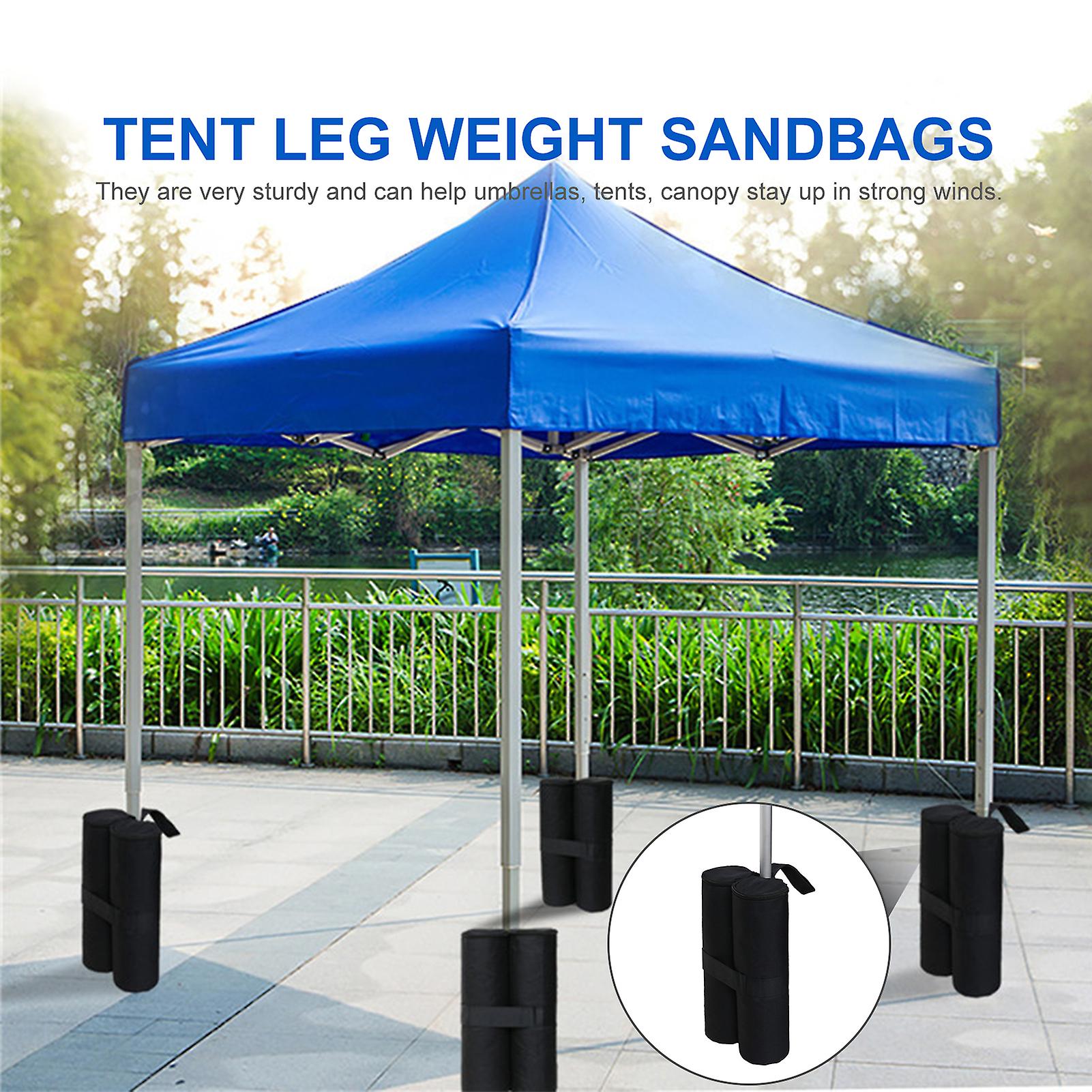 Canopy Weight Bags Gazebo Tent Leg Weights Sand Bags Outdoor Camping Tent Sand Bag Windproof Tents Fixed Sandbag For Instant Outdoor Sun Shelter Canop