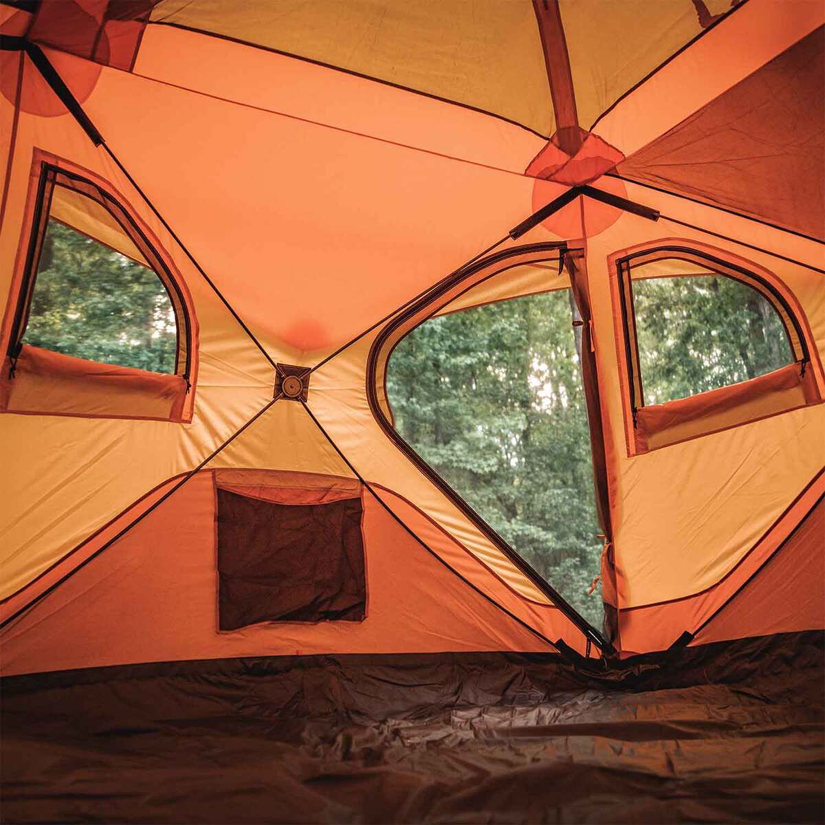 Gazelle T4 Overland 4Person Camping Tent  Sunset Orange