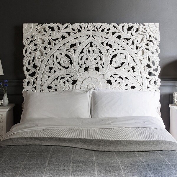 Hand Carved Wooden Bedhead and headboard - - 35102065