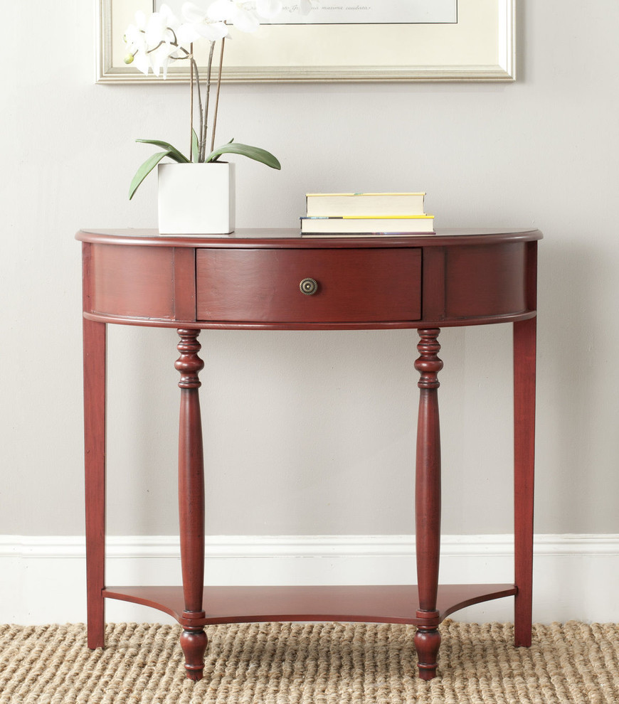 Safavieh David Console Table With Storage Drawer   Traditional   Console Tables   by Buildcom  Houzz