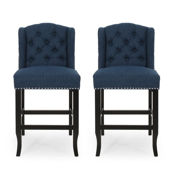 Foxcroft Wingback Counter Stool (Set of 2) by Christopher Knight Home