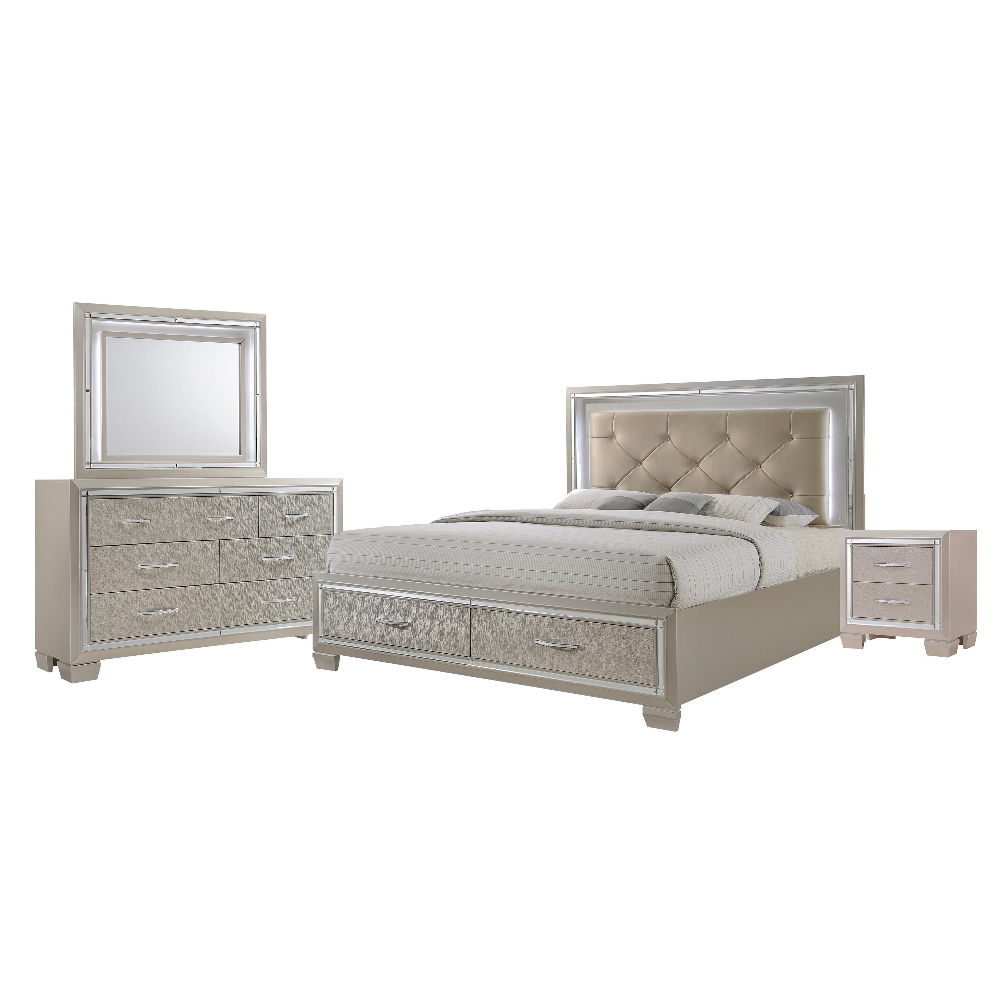 Silver Orchid Odette 4-piece Queen Bedroom Set - - 22751291