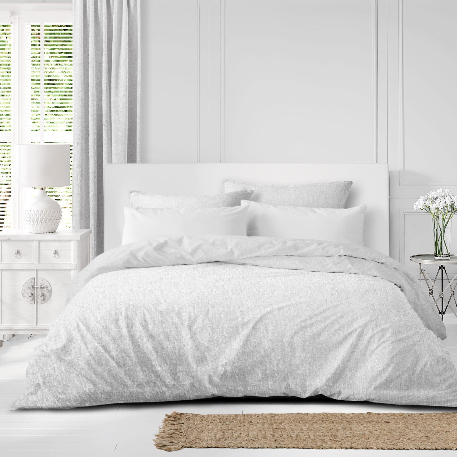 Juno Velvet White Bedding