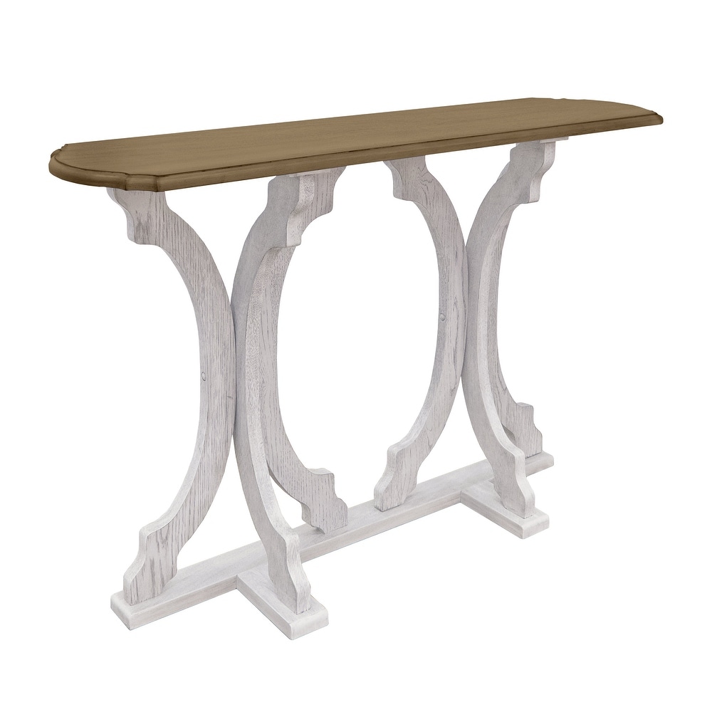 GALANO Doynton 45.9 in. Oval Solid Wood Console Table