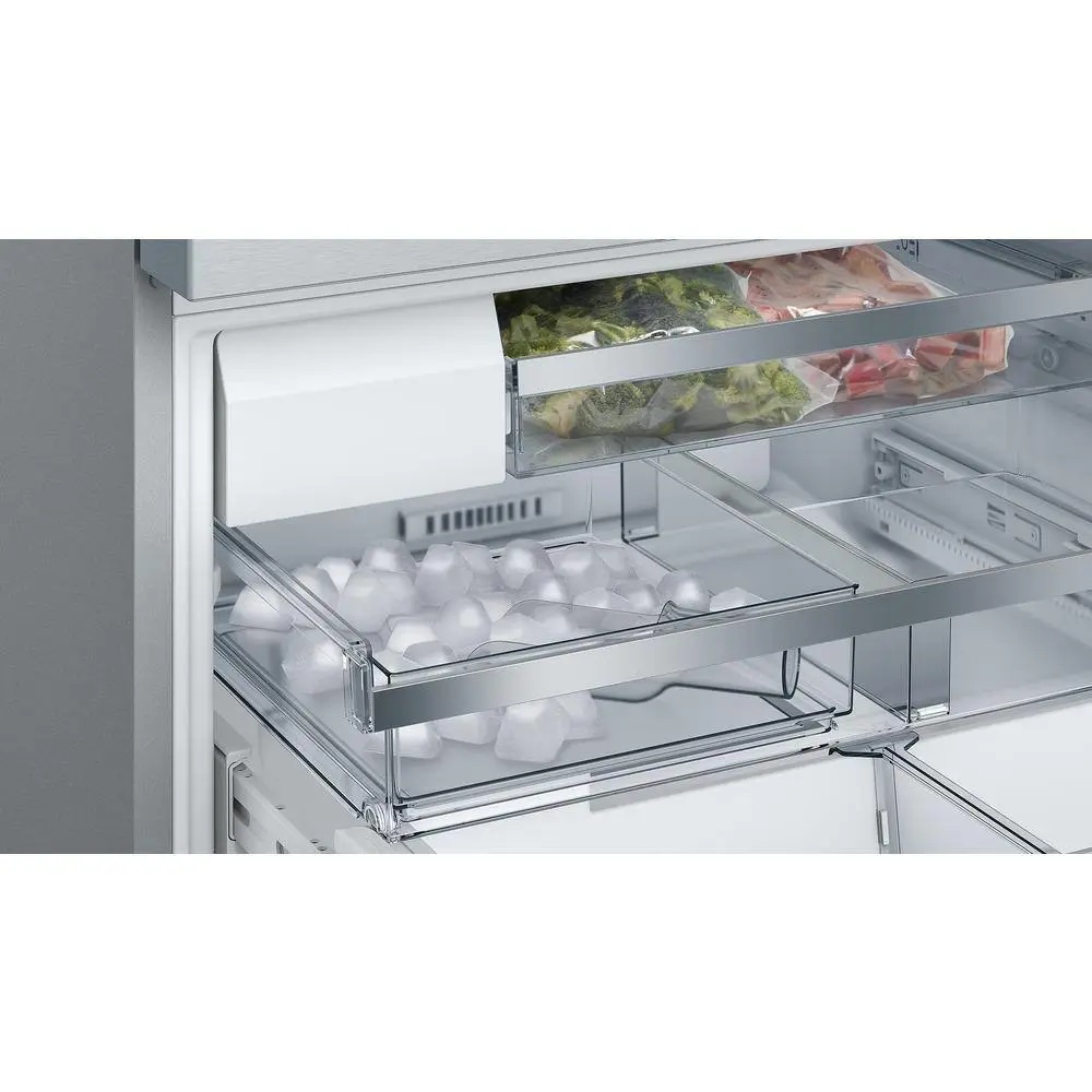 Bosch 800 Series 36 in. 21 cu ft Smart Counter Depth French Door Bar Handle Refrigerator in Stainless Steel with Ice and Water B36CL80SNS