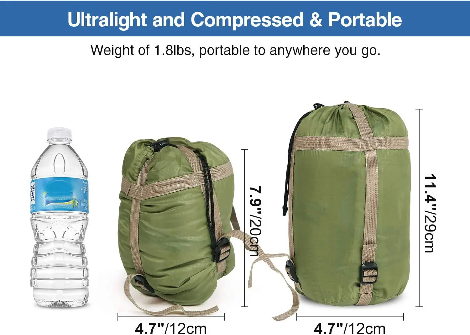 Cold Weather Envelope Compression Sack Lightweight Portable Backpacking for Outdoor Camping Hiking Traveling  Sleeping Bag