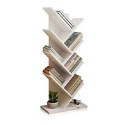 Year Color Free Standing Retro Wood 8 Shelves Bookcase