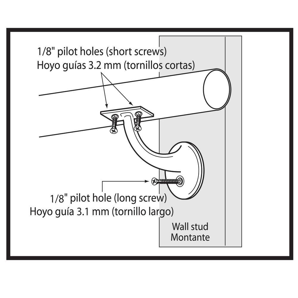 Everbilt Oil-Rubbed Bronze Heavy-Duty Handrail Bracket 20334