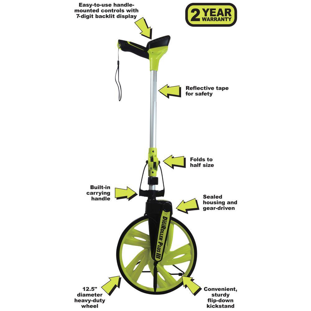 Calculated Industries 12.5 in. DigiRoller Plus III Digital Measuring Wheel 6575