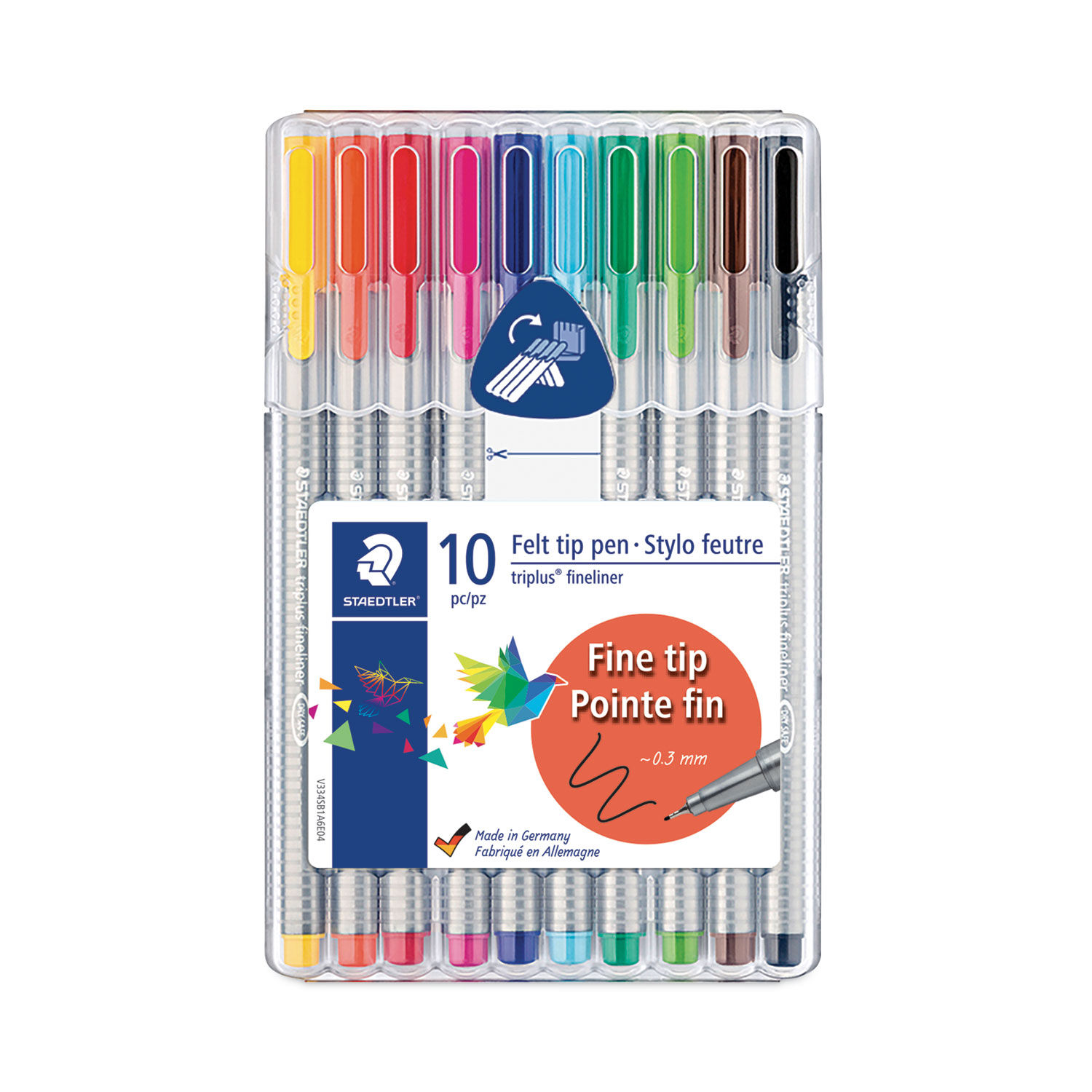 Triplus Fineliner Porous Point Pen by Staedtlerandreg; STD334SB10A6