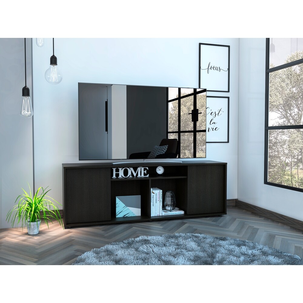Entertainment Center TV Console Particle Board with Shelf for 65\