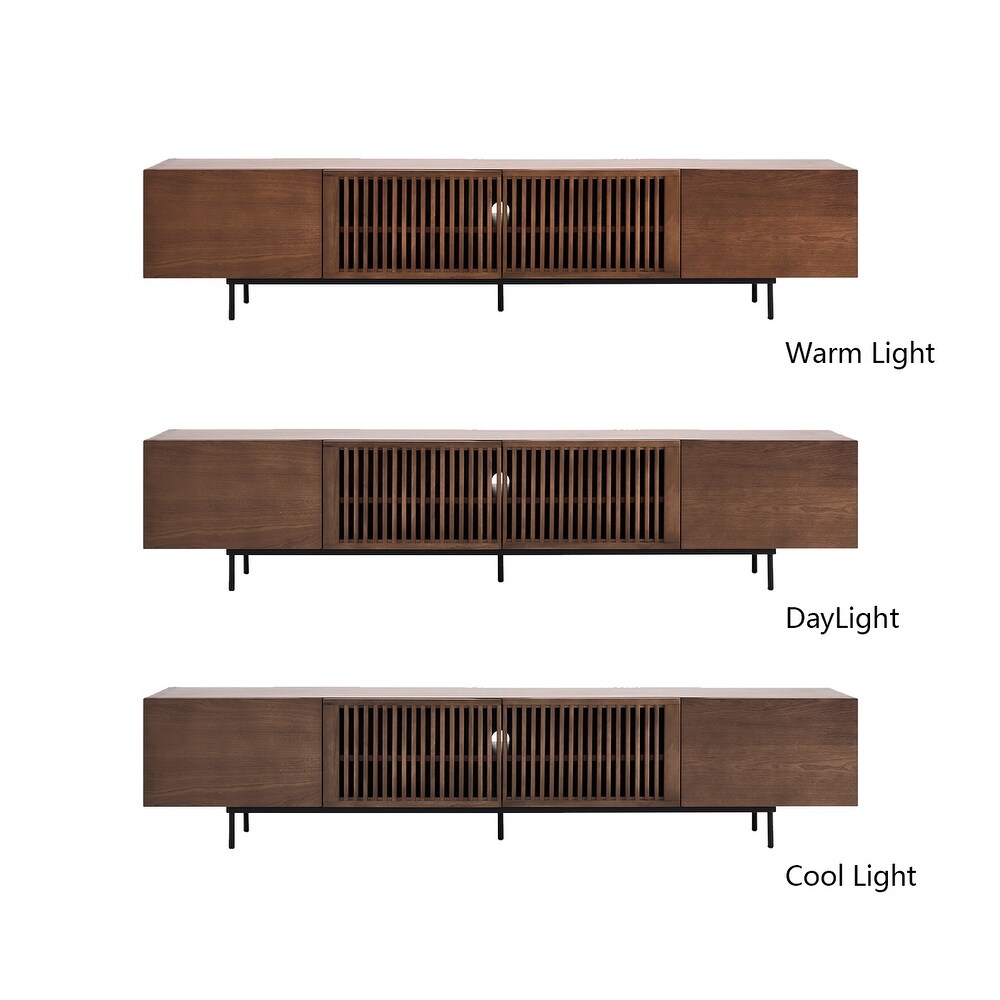 Mid Century Walnut Wood TV Stand