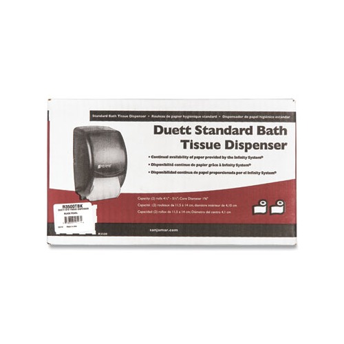 San Jamar Duett Standard Bath Tissue Dispenser  SJMR3500TBK