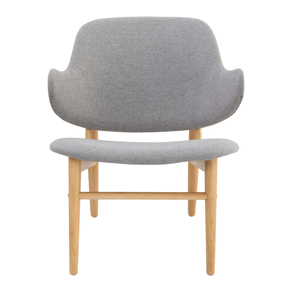 VERONIC Lounge Chair - Natural & Light Grey